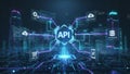 API Integration for Cloud Storage, Mobile App, and Data Analytics Royalty Free Stock Photo